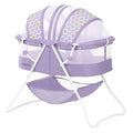 Dream On Me Karley Bassinet, Award Winner Lightweight Travel Baby Bassinet, Foldable Bedside Sleeper, Adjustable Double Canopy, Spacious Design, Soft Fabric, Storage Basket – Periwinkle