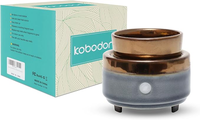 kobodon Ceramic Candle Wax Warmer,Home Fragrance Diffuser, Wax Melter Fragrances Candles Oils, Fragrance Warmer Candles or Wax Melts as Gifts for Mom Grandma Women