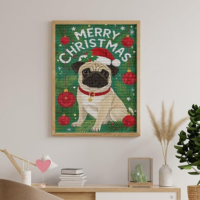 AIVKIEJK Diamond Painting Kits for Adults - Merry Christmas Painting DIY 5D Full Drill Diamond Dots Paintings with Diamonds Gem Art and Crafts Home Decor 12"x16"