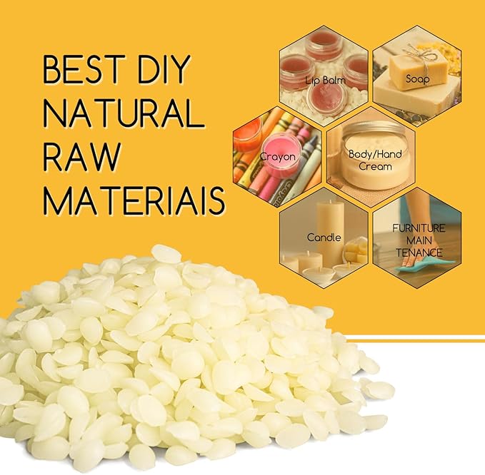 TRINIDa Beeswax Pellets 2LB(32 oz), Organic White Bees Wax for DIY Candles, Beeswax for Candle Making, Skin, Body, Face, and Hair Care, Lotions, DIY Creams, Lip Balm and Soap Making Supplies