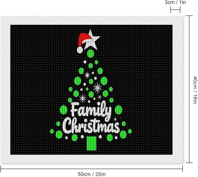 AIVKIEJK Diamond Painting Kits for Adults - Cute Family Christmas Painting DIY 5D Full Drill Diamond Dots Paintings with Diamonds Gem Art and Crafts Home Decor 16"x20"