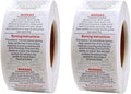 1000 Pcs Candle Warning Labels,1.5 Inch Candle Safety Stickers for Candle Making DIY Candle Jars, White