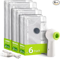 Travel Vacuum Bags with Rechargeable USB Pump, 6 Pack Carry-On Size Vacuum Travel Bags for Luggage & Suitcase, Vacuum Bags for Travel, Space Saver Compression Bags for Clothes & Clothing