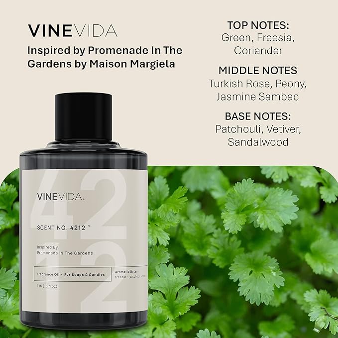 VINEVIDA [16 Oz] Scent NO. 4212 Inspired by Promenade In The Gardens | Premium Fragrance Oil for Candle Making & Soap Making | Candle Scents for Soy Wax | Scented Oils for Car Freshies & Bath Products