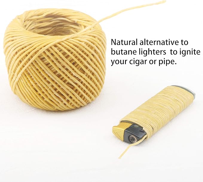 MILIVIXAY 100% Organic Hemp Candle Wick with Natural Beeswax Coating, 200 FT Spool, Standard Size (1.0mm)+ Wick Sustainer Tabs (200PCS).