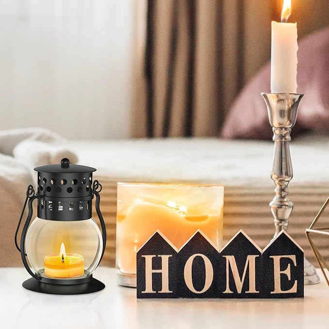 Scented Candles for Home, 3 Pack Retro Lantern Aromatherapy Candles for Home Scented, Lavender Candles Set, Soy Jar Candle Gifts for Women Men (Vanilla, Rose, Lavender)