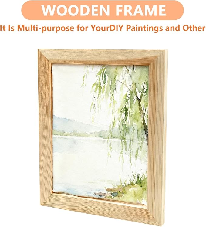 Wood Canvas Frames, Solid Wood Canvas Stretcher Bars Kits,Solid Wood Picture Frames for Oil Paintings,Prints,Posters,Wall Art Needlework,2 Pack(21 * 30cm/8.27 * 12")