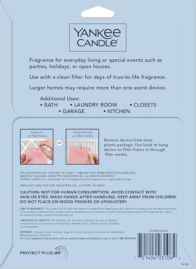 Yankee Candle Pink Sands Whole Home Air Freshener (Pack of 4)