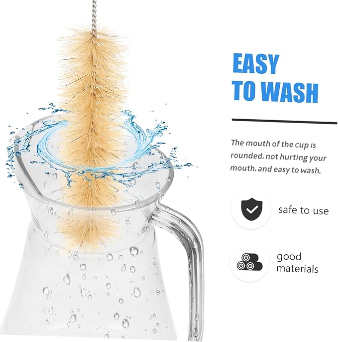 Amosfun Clear Acrylic Beverage Pitcher with Spout Heat Resistant PC Juice Pot for Cold and Hot Drinks Food Safe Water Kettle for Family Use Parties and Outdoor Entertaining