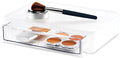 madesmart Stackable Pull-Out Drawer Organizer, Clear Drawer for Makeup, Cotton Balls, Skincare & Bathroom Essentials, Countertop or Cabinet Storage, White