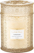 LA JOLIE MUSE Vanilla Bomb Candle| Vanilla, Lemon Zest & Patchouli |19 oz Large Wooden Wick | Natural Soy Wax | 90 Hours Clean Burn | Gift-Ready for Hosts | Seasonal Home Décor