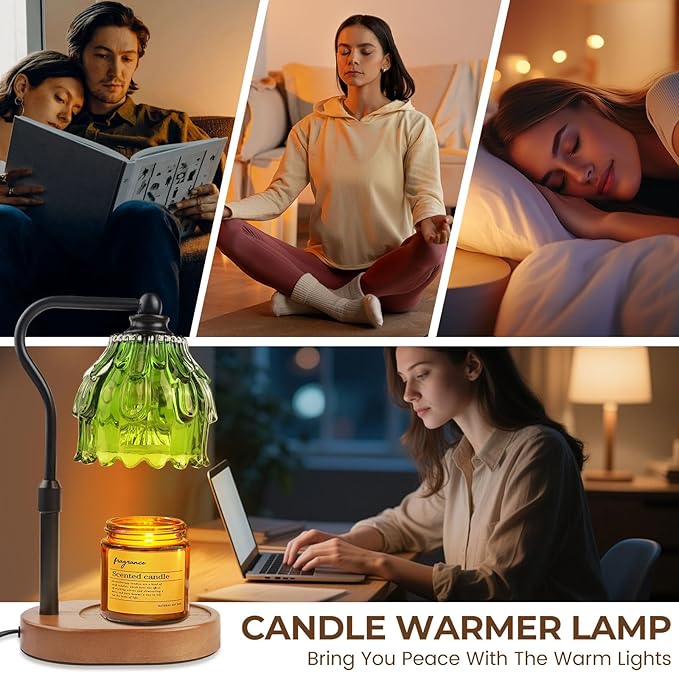 Candle Warmer Lamp with Timer and Wireless Remote Control, Dimmable Candle Warmer for Jar Candles, Height Adjustable Wax Melts Warmer, House Warming Gifts New Home Decor, Gifts for Women Mom