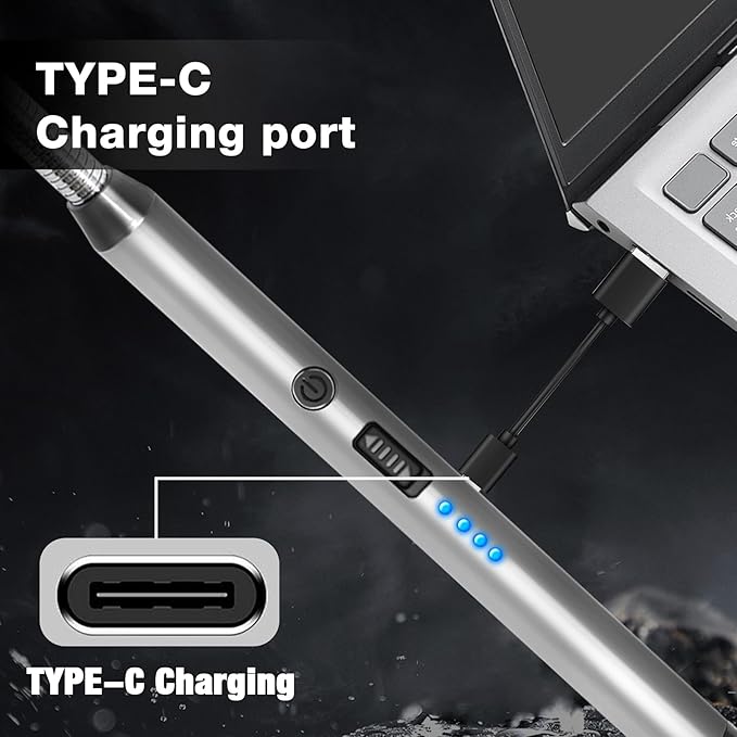 5 Pack Candle Lighter Electric Rechargeable Flameless Arc Lighters Flexible Neck USB Plasma Long Lighter for Candles BBQ Grill Camping Birthday Fireworks