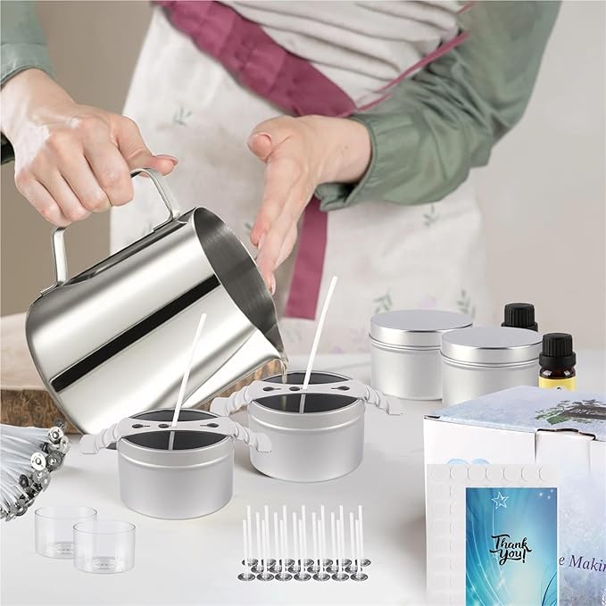 Yiodauh Candle Making Kit Simple DIY Candle-Making Set, Easy to Make, with Essential Oil for Aromatherapy
