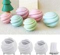 MGLIFEUL 3Pcs Spiral Unique Silicone Wax Candle Mold for Candle Making Molds Silicone Mold Novelty Shapes Moldes De Silicona para Velas Artesanales De Silicona