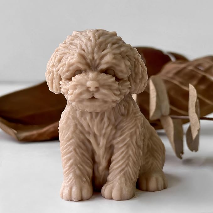 Dog Candle Animal Resin Mold - Resin Casting Silicone Molds for Home Decor & Candle Making Wave Spiral Mold