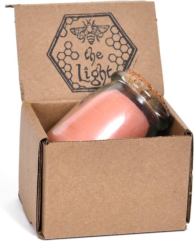 BeeTheLight Beeswax Jar Candle - 100% Pure USA Bees Wax