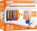 AGPTEK 6-Pack Hanging Vacuum Storage Bags for Clothes, Suits, Dresses & Jackets (3 Jumbo,3 Large) with Electric Pump - Space Saver Closet Organizer, Travel & Moving Supplies, Heavy Duty PA+PE