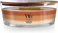 WoodWick Pumpkin Gourmand Trilogy Holiday Candle Gifts for Women and Men, 16 oz Ellipse Trilogy Candle with Crackling Wick