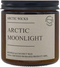 Arctic Moonlight Candle | 16oz Amber Jar | Arctic Wicks Non-Toxic Scented Coconut & Beeswax Candle | Moonflower, Floral, Winter Scented Non-Toxic Clean Burning | 100% USDA Certified Biobased