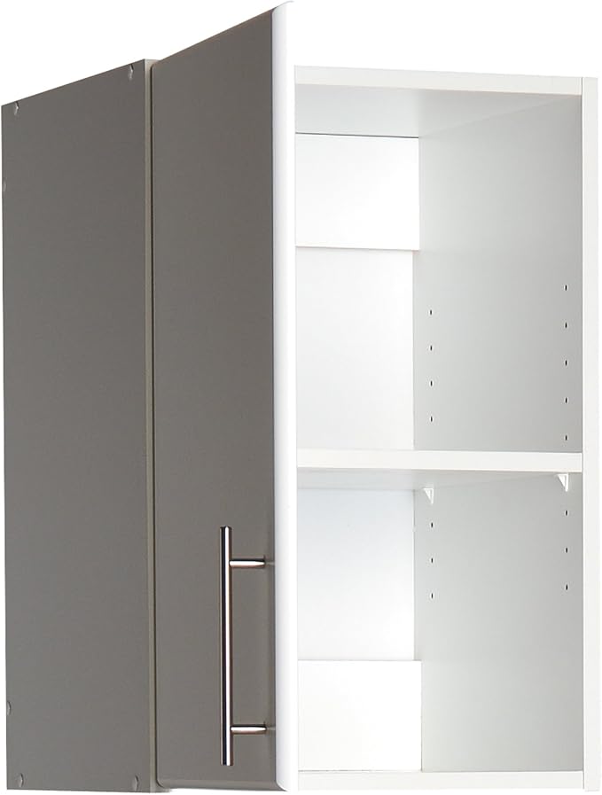 Prepac Elite 16" Wall Cabinet, White Storage Cabinet with 1 Adjustable Shelves, Storage for Pantry, Kitchen and Bathroom 16" D x 16" W x 24" H, WEW-1624