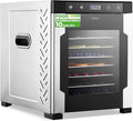 NutriChef Electric Countertop Food Dehydrator-900-Watt Premium Multi-Tier: Save Time v. 600W. Make Jerky, Dried Fruit/Veggies, Dog Treats, Yogurt, 10 Stainless Steel Trays, Digital Timer, Temp Control