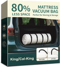 Mattress Vacuum Bag for Moving and Storage – Heavy Duty Compression Bag with Straps, Vacuum Bag for Memory Foam Mattress (King/Cal King)