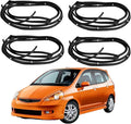 Weather Stripping Seal Strip for Honda Fit Sedan 2003-2008 OE: 72350/72310/72850/72810-SEL-T01 - Sound Deadening Rubber Door Seal Kit Reduce Wind & Road Noise Car Insulation