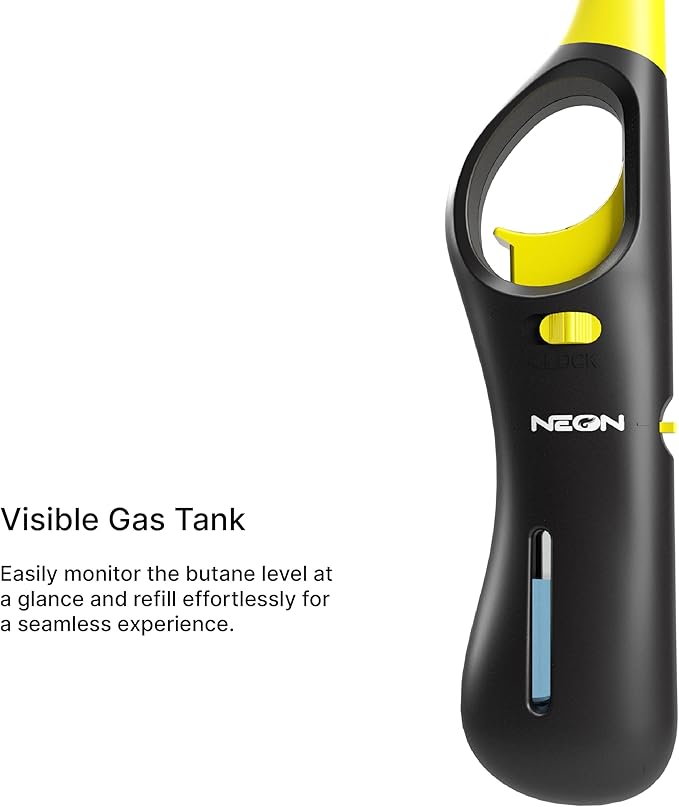 Neon Refillable Butane Fuel Lighter, Pocket Lighter, BBQ Lighter, Candle Lighter, Multi-Purpose Lighter 3pcs