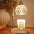 Candle Warmer Lamp with Timer & Dimmer, Glass Lamp Candle Warmer for Jar Candles, UPGRATED with 3 Bulbs, Height Adjustable Electric Wax Warmer for Elegant Home Decor (Crystal Clear)