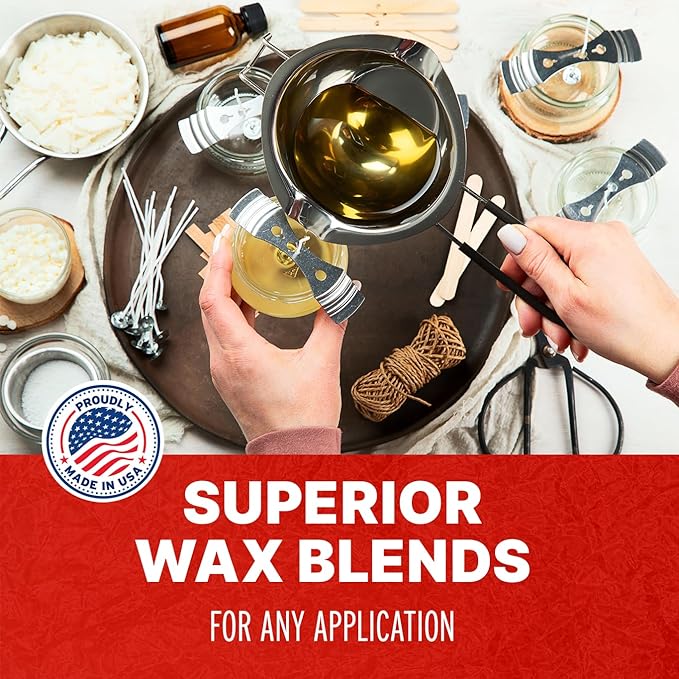 Blended Waxes, Inc. Paraffin Wax Blocks - Household Paraffin Wax for Candle Making, Canning, Waterproofing, Metal Preservation, and a Variety of Other Applications (1lb. Blocks - 3 Blocks)