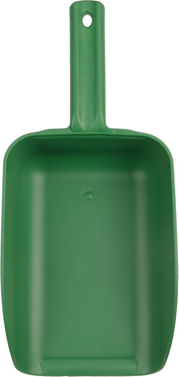 Remco 6500X Color-Coded Plastic Hand Scoop - BPA-Free, Food-Safe Scooper, Commercial Grade Utensils, Restaurant, and Food Service Supplies, Extra Large 82 Ounce Size, Green (Pack of 5)