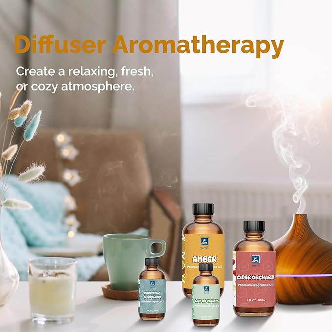 GM Gumili Amber Fragrance Oil 2 Oz, Natural Scent Oil for Home Essential Oils Diffuser, Candle Making, Soap Making, DIY Body Oils, Perfume, Body Mist, Spray - Warm Aroma