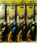 Neon Refillable BBQ Lighter - Pack of 4,with Prime Necessities Merchandise Sticker.