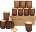 MILIVIXAY 12 Pack 7 OZ Frosted Amber Thick Glass Candle Jars with Lids - Bulk Empty Candle Jar for Making Candles - Spice, Powder Containers.