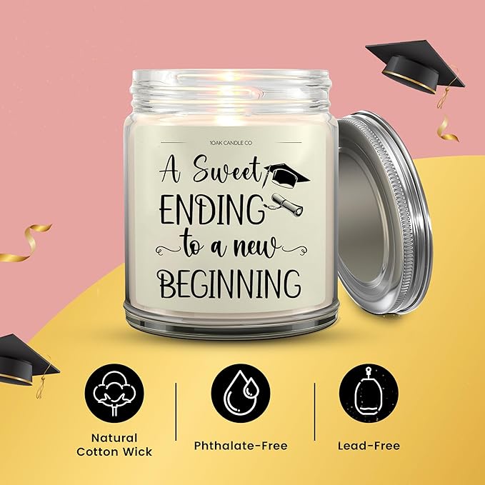 1OAK Graduation Candle - 2026 Graduation Gifts for Her, Him - College, High School Senior 2026 - Vanilla Scented Candles Gifts for Women