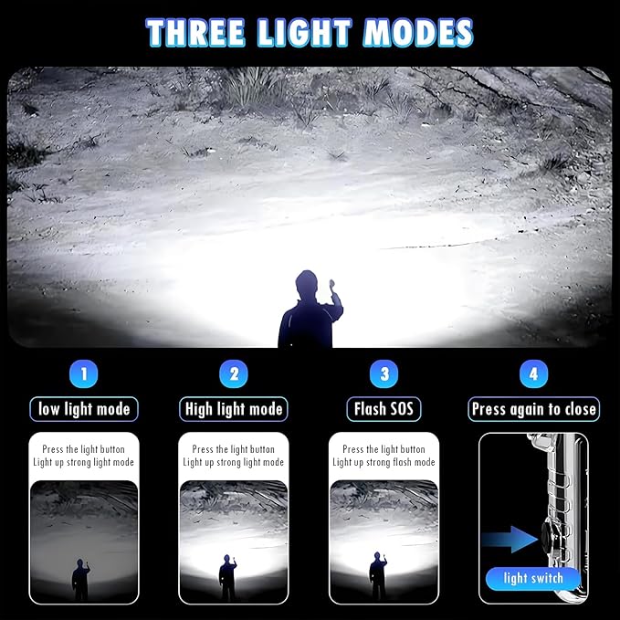 Rechargeable Electric Lighter with 360° Flexible Long Neck Plasma Lighters, Waterproof USB Arc Lighters with LED Battery Display & Flashlight for Camping, USB Flameless Lighter (Blue)