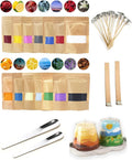 Monivi Scented Candle Sand with Wicks DIY 14 Colors Sand Wax Pearled Candle Wax Beads (1.76oz Each Color, 1.5lb/24.7oz Total up to 120Hours) Refillable Candle Making Kit Mothers Day Gift