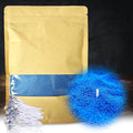DRMAISON Pearled Candle Wax Sand DIY Kit - 17.6 oz, Sky Blue, Non-Toxic&Smoke-Free, Refillable with 30 Wicks, Long-Lasting Flame, Highly Customizable for Wedding, Party&Holiday Decor