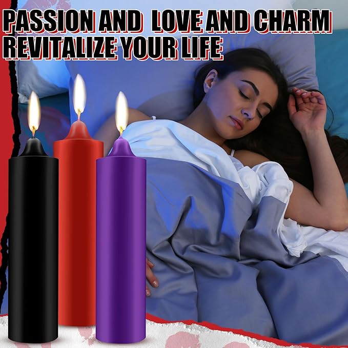 3 Pcs Valentine's Day Large Low Temperature Candles Dripping Decorative Candles for Valentine's Day Gifts Wedding Centerpieces, Romantic Dinner & Home Decor, Low Heat Safety Wax
