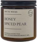 Arctic Wicks Handcrafted Candles | Non Toxic Coconut Beeswax Candles 16oz Double Wick | 100% USDA Certified Biobased, Handmade, Premium Waxes, Non-Toxic (Honey Spiced Pear, 16oz Amber Jar)