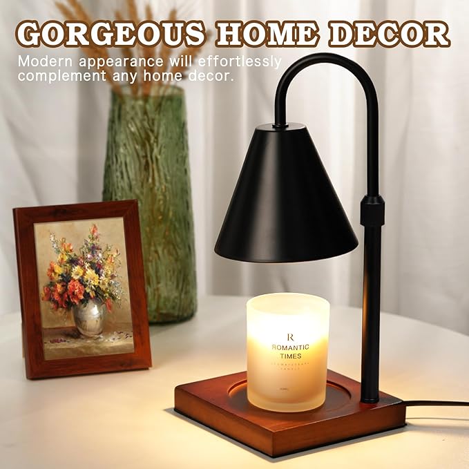 Modern Candle Warmer Lamp 2 Pack, Dimmable Candle Lamp Warmer with Timer, Mothers Day Birthday Gifts for Women Who Have Everything, Height Adjustable Candle Lamp, Cozy Living Room Bedroom Decor