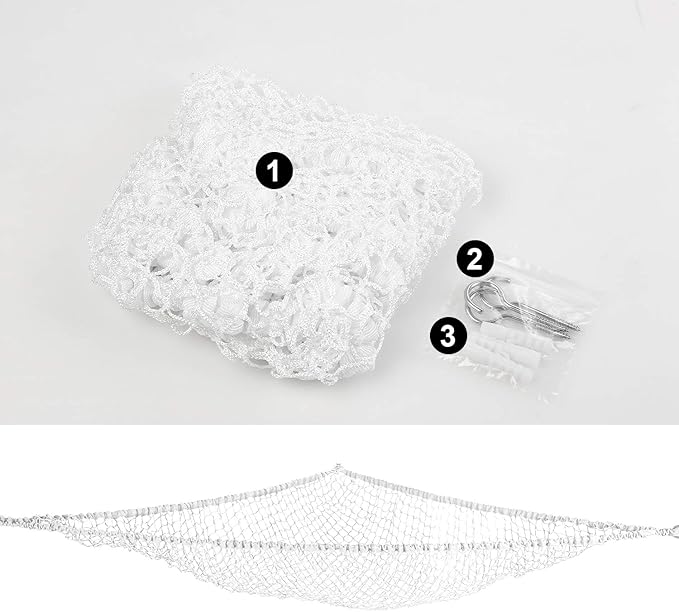 Jumbo Toy Hammock Stuffed Animals and Toy Storage Hammock Net 70" Wall Sling Corner Extra Large Kids Children Mesh Toy Net Organizer White