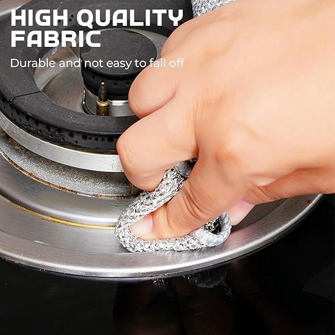 2024 New Multipurpose Wire Dishwashing Rags for Wet and Dry, Non-scratch Wire Dishcloth, Metal Wire Dishwashing Cloth Scrubs Cleans, Reusable Steel Wool Scrubber for Kitchen Cleaning (A-5 Monolayer)