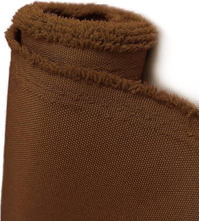 Foreate Waterproof Canvas Fabric by The Yard 600D Upholstery Fabric for Chairs 58" Wide Indoor Outdoor Water Resistant Canvas Polyester Material Sewing DIY Cloth, 1 Yard Brown