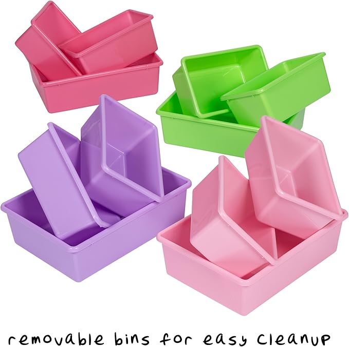 HoneyCanDo Kids Toy Storage Organizer With Bins, Pastel