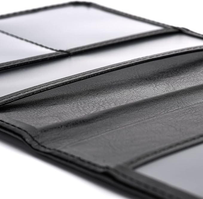 HerriaT Car Registration and Insurance Card Holder - Leather Vehicle Glove Box Automobile Documents Paperwork Wallet Case Organizer for ID, Driver's License, Key Contact Information Cards - Men&Women