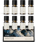 VINEVIDA [Set of 8] Winter Scents for Candle Making, Made in USA Candle Fragrance Oil, Soap Making Essential Oils, Diffuser Oil Scents