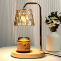 Candle Warmer Lamp Burner for Soy Jar Candles with Timer &Dimmer, Wax Candle Melts Warmer Light for Home Room Decor, Modern Candle Heater with Glass Lampshade for Scented Wax (Golden)