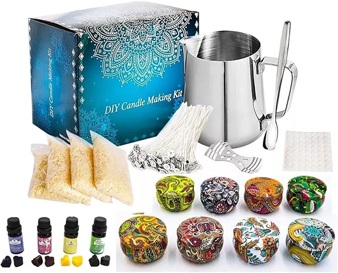 evhooe Candle Making Kit, Wax Melt Making Kit, Candle Beginner DIY Starter Set for Making CandlesScented Candles, Complete Candle DIY Set for Gifts for Adults and Teens